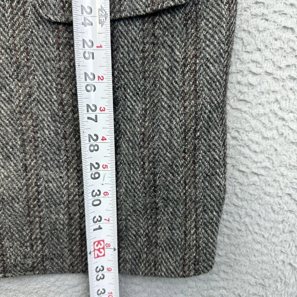 Vintage Clipper Craft Harris Tweed Sport Coat Mens 42L Herringbone‎ Scotland